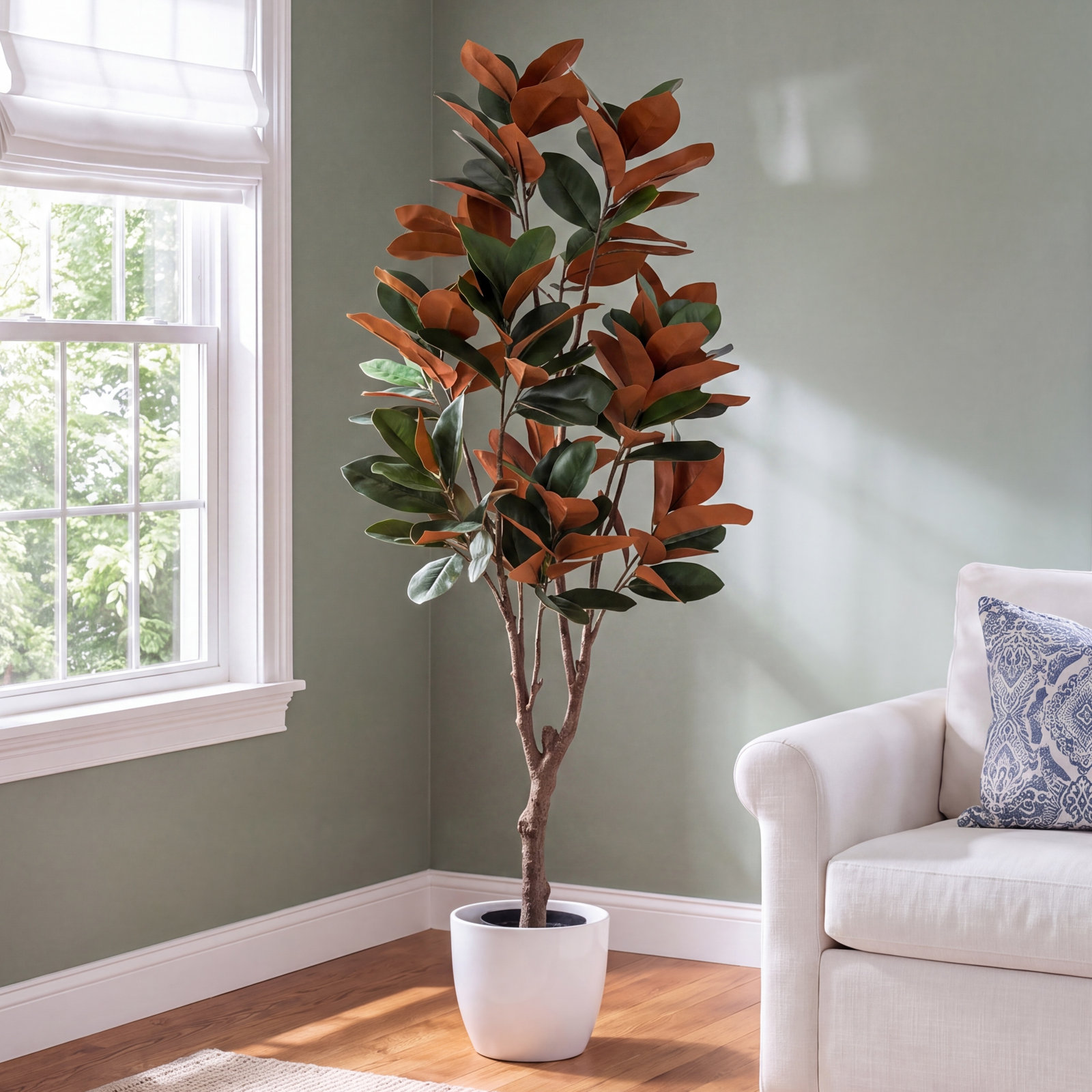 Faux Plant in Pot, 60" H x 25" W x 25" D