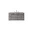 Meuble-lavabo flottant 36 po avec lavabo, porte à fermeture douce, comptoir en granite blanc 0,6 po et dosseret, contreplaqué
