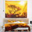Tapisserie coucher de soleil orange paysage orange-28506506