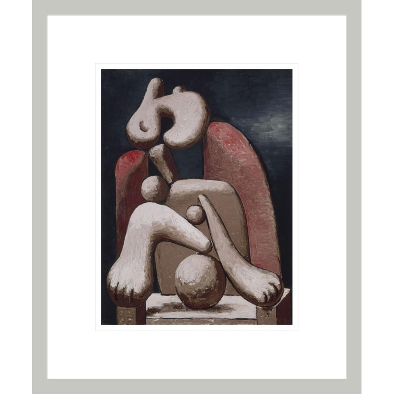 «Woman in a Red Fauteuil» par Pablo Picasso, impression giclée sur cadre, 16.45" H x 13.75" W