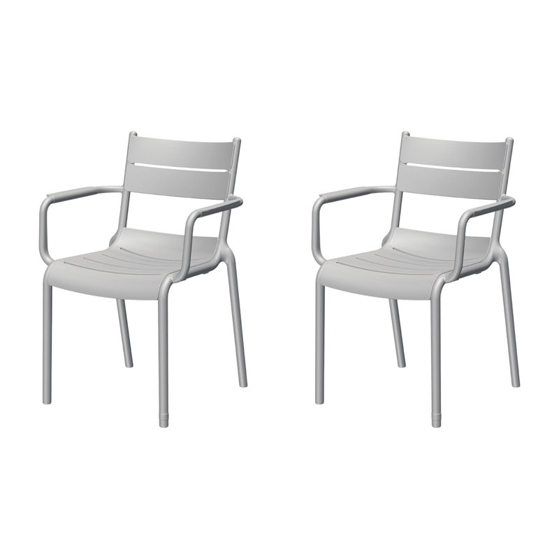 Loar Stackable Armchair, Light Gray