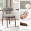 Modern Solid Wood Dining Chair, Upholstered Seat, Curved Ergonomic Backrest, Sturdy Frame Side Chair-1082930680