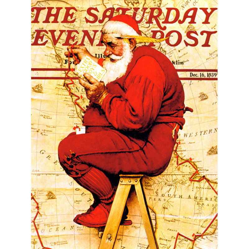 Père Noël sur la carte