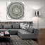  «Abstract Rosette 3» par Chariklia Zarris, art mural en verre acrylique, 36 po x 36 po