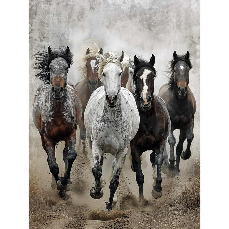 Art mural sur toile Earth Galop, L 12 po x H 16 po x P 1 po