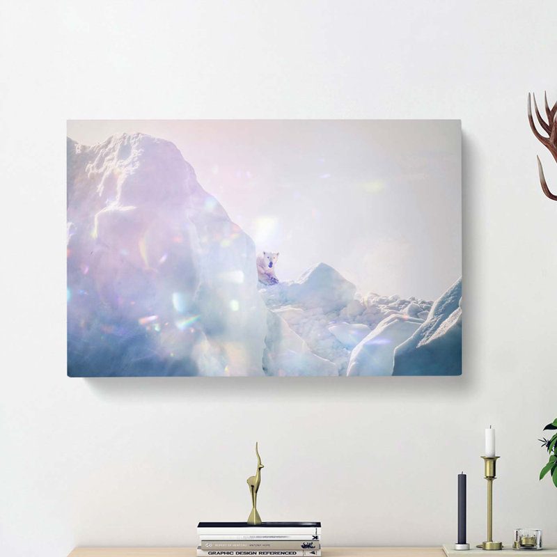 Polar Bear In The Wild - Wrapped Canvas, 50cm H x 76cm W x 3cm D