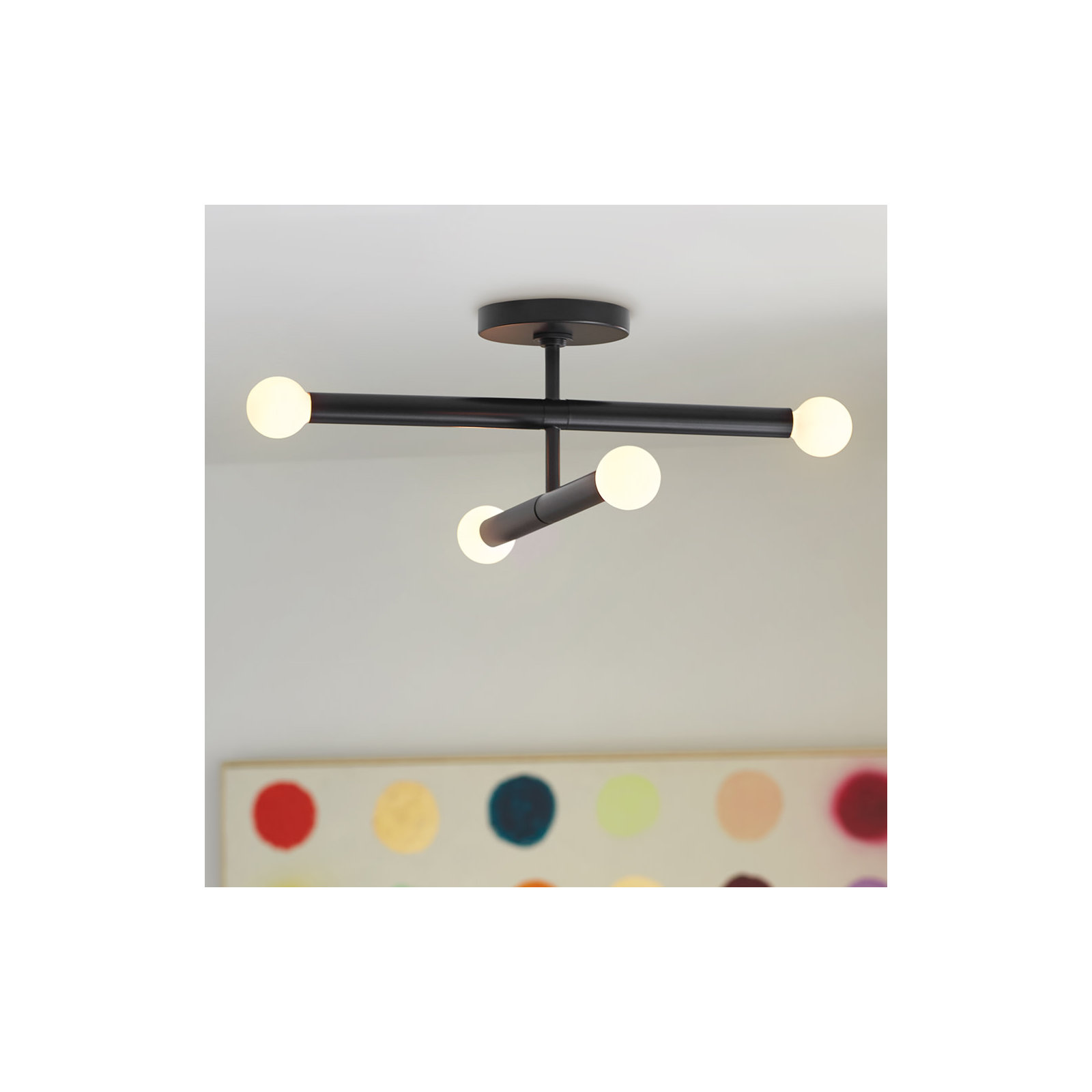 Kenza 4 Light Dimmable Pendant, Black