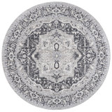 Clover Oriental Area Rug in Beige / Charcoal