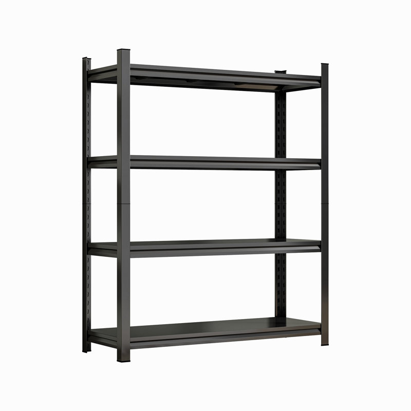 Étagère de rangement en métal à 4 niveaux réglable en hauteur, organisateur vertical, H 63 po x l 45,27 po x P 17,7 po, noir, assemblage requis