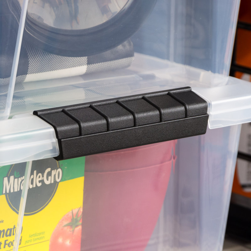 Clear Plastic Stackable Under Bed Storage Box with Lid