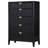 Black 5-Drawer Chest