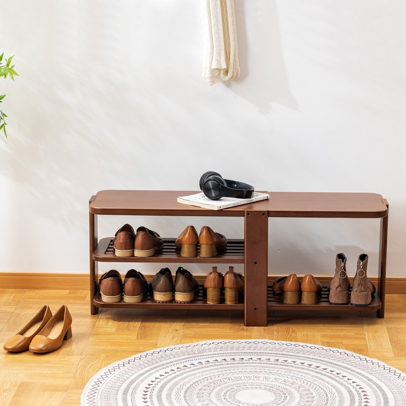 3-Tier Shoe Rack Shoe Storage Bench for Entryway