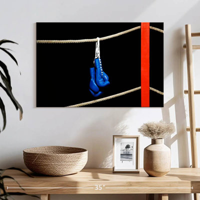 Gants de boxe bleus