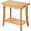 Bamboo Shower Bench 19.1 X 11.3 X 18.3 In Shower Stool Chair For Bathroom