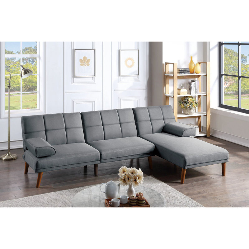 Measemease 71.14'' Modern Sofa Living Room Couch Living Room Sofa Comfy Couch, Blue/Gray Polyfiber