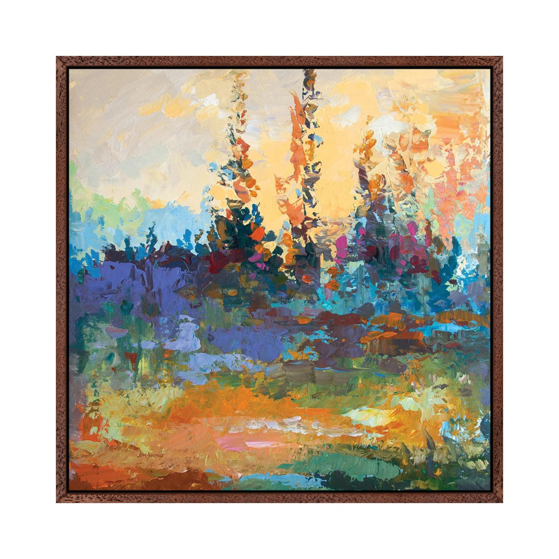 Inspiration by Leon Devenice - Painting on Canvas, Brown Floater Frame, 66.04 cm H x 66.04 cm W