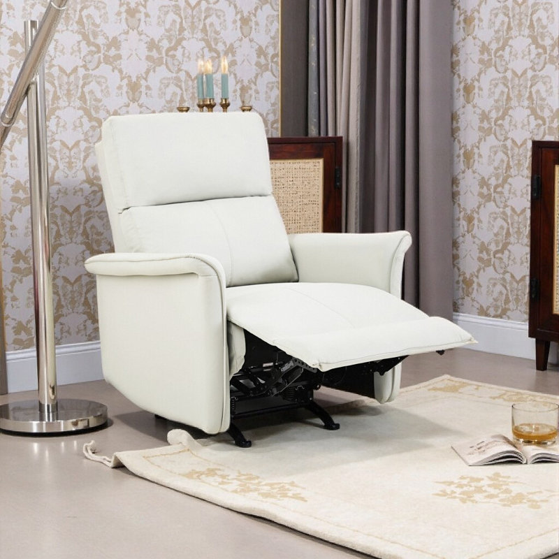 Plush Manual Rocker Recliner - 150° Recline with Wide Pillowtop Arms & Heavy-Duty Base?