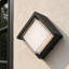 Applique murale à DEL carrée noire à motif diamant, 1 unité, 8 W, 800 lm, blanc chaud 3000 K, pour environnements humides