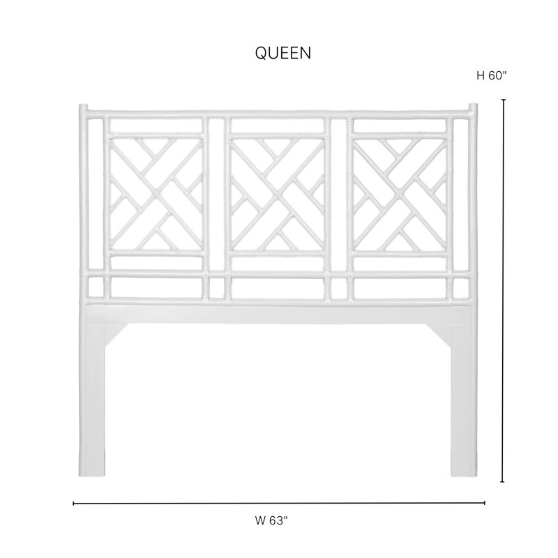 Chippendale Open-Frame Bed, Queen, Hot Pink