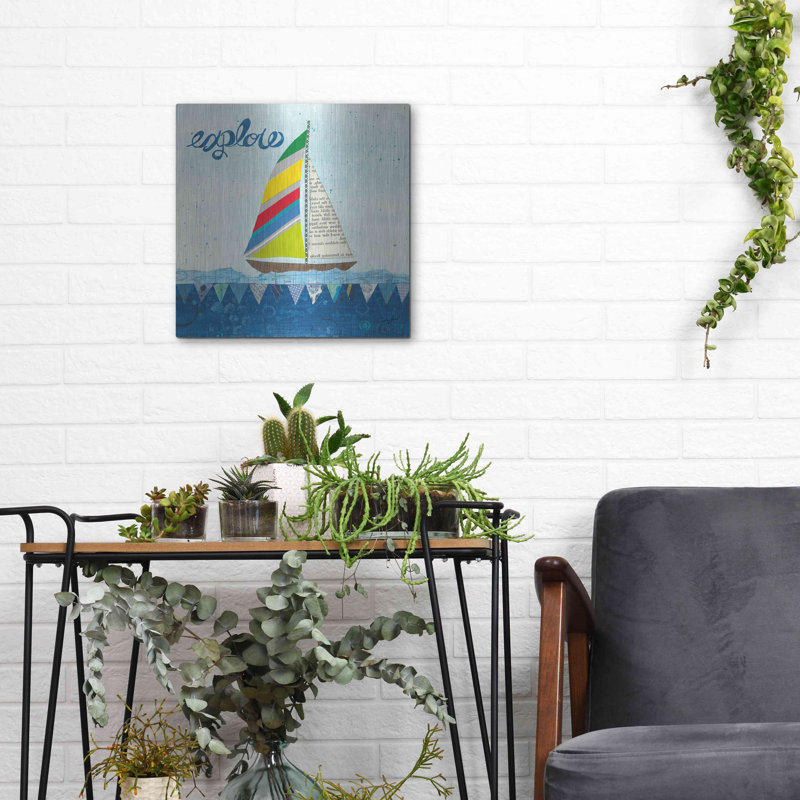 «Rainbow Spinnakers IV» par Courtney Prahl, H 12 po x l 12 po