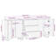 Bathroom Furniture Set With Drawer 3 Pcs 180 X 33 X 75 Cm-1187134586