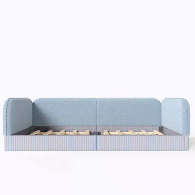 Structure de lit double pleine grandeur