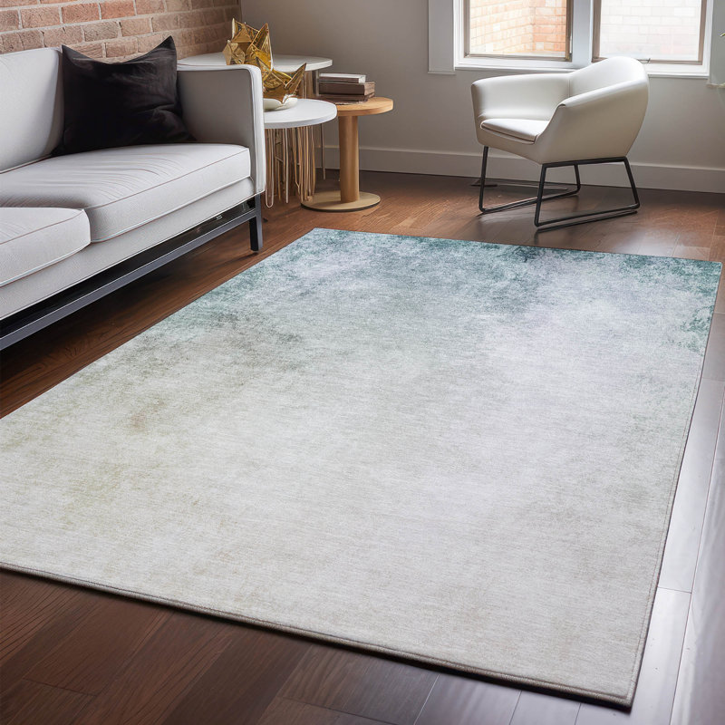 Tapis beige Cerrito AMF601 lavable à la machine de qualité supérieure, Rectangulaire 8 pi x 10 pi