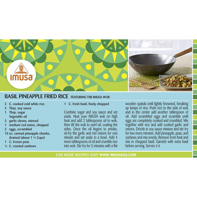 IMUSA 14'' Non-Stick Carbon Steel Wok