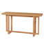 Console d'entrée en panneau de fibres à densité moyenne 59,05 pouces pour couloir, derrière le canapé, salon, vestibule, assemblage facile, chêne
