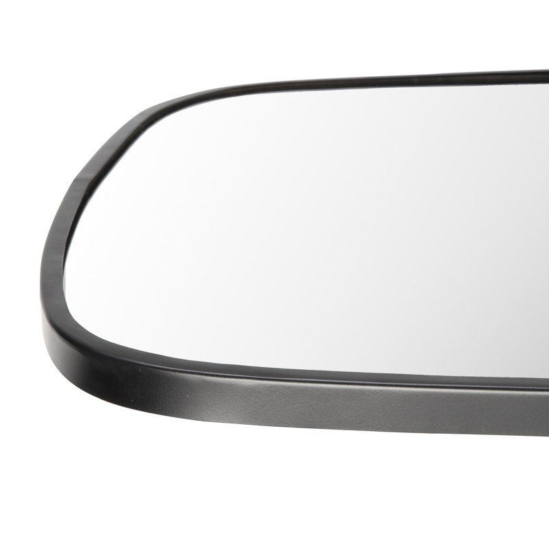 Rochester Metal Flat Wall Mirror, 55" x 28", Black