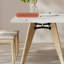 Ensemble de table de salle à manger en bois massif blanc-108287880