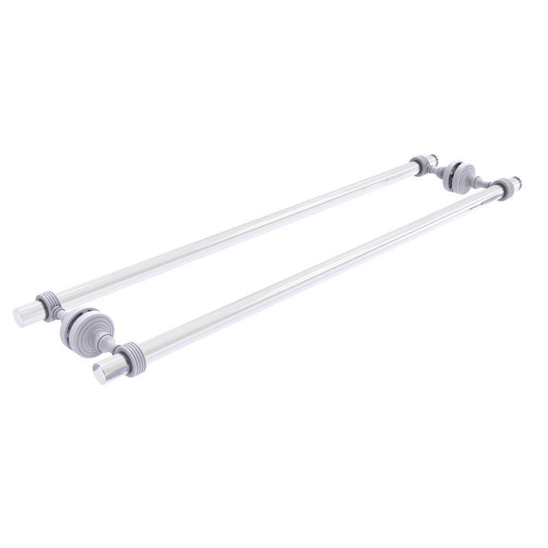 Porte-serviettes 8,7 po pour porte de douche en verre Jarrell, Blanc mat