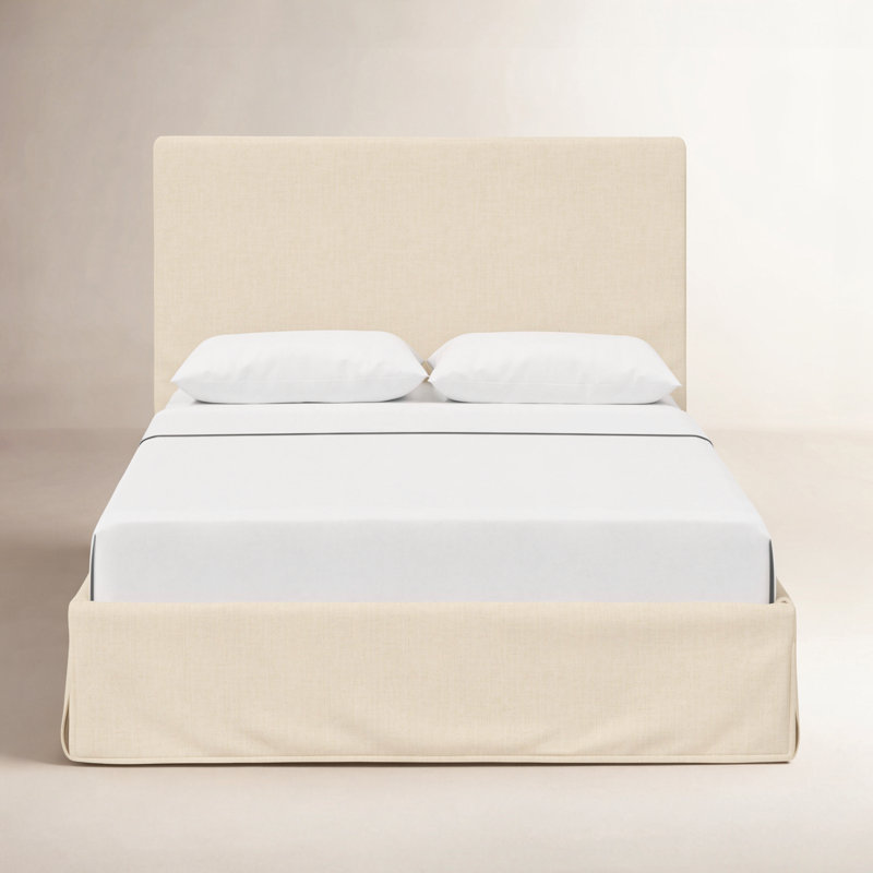 Verona Upholstered Slipcover Bed, Twin, Classic Linen Linen