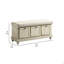 Banc Wali avec banc de rangement relevable de 44 pouces et siège rembourré blanc antique