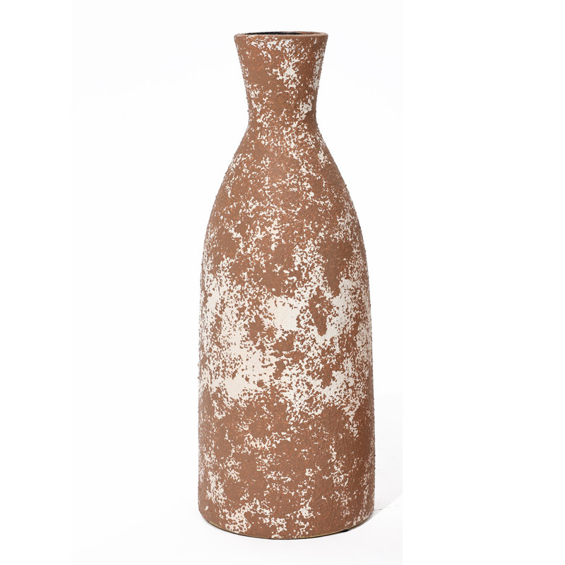 Grand vase à fleurs en grès rustique pour la maison 15,9 "Stefanski, H 15,94 po x l 5,91 po x P 5,91 po