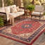Tapis Linden Traditional Medall de style persan, marine, orange, or, vert, crème, ivoire, lavable à la machine, antidérapant, à poils courts, idéal pour l'intérieur et l'extérieur, adapté aux animaux de compagnie, pour salon, chambre, salle à manger, entrée, couloir, bureau.-504334405