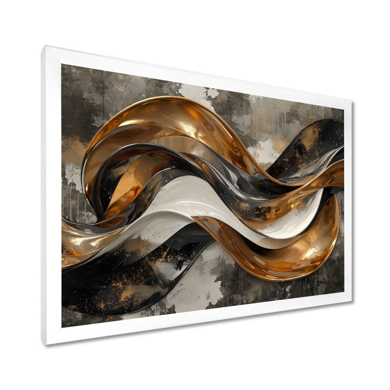 Leist - Abstract Wall Art, Reproduction encadrée sans passe-partout, H 24 po x l 32 po, Blanc