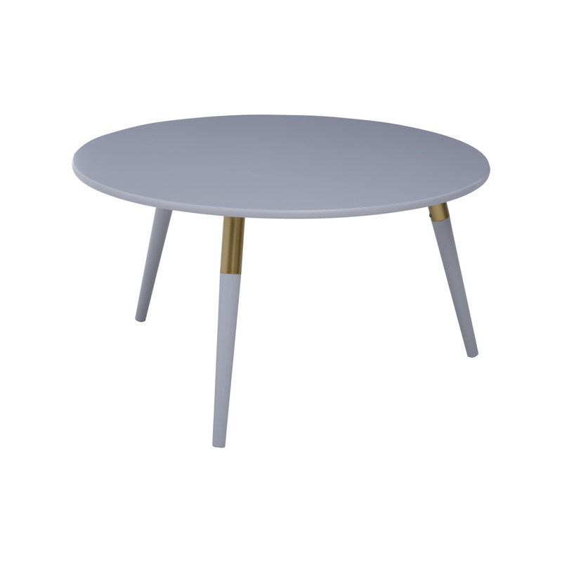 Quandro Three Leg Coffee Table, Light Grey