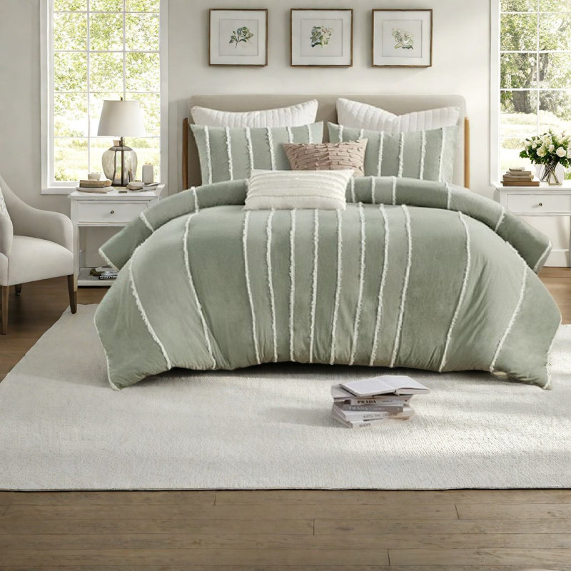 Ensembles de literie de très grande qualité en coton de qualité supérieure, jacquard boho rayé pour la maison