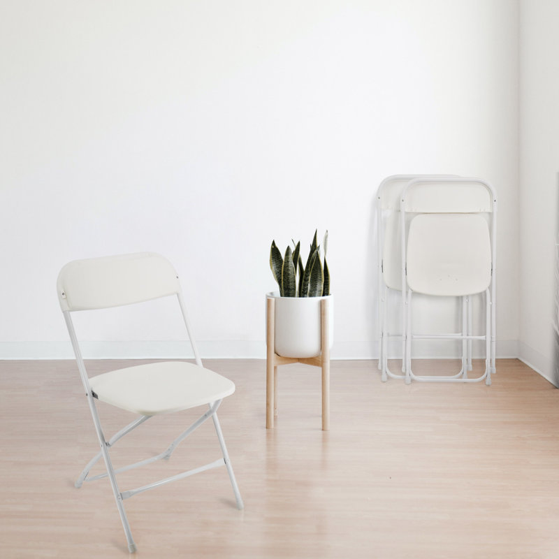 Ensemble de chaises pliantes empilables en plastique / résine Le Solar, Blanc