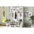 Modern Hallway Hall Tree with Metal Hooks and Storage Space, Multi-Functional Entryway Coat Rack with Shoe Cubbies, White-129159893