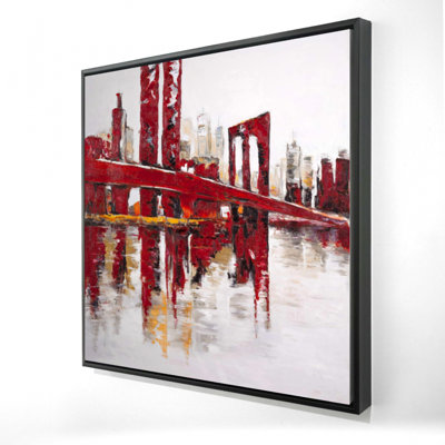 Abstract Industrial Red Bridge Canvas - Livingroom Home Decor