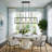 Modern 5-Light Globe Kitchen Island Linear Pendant Globe Chandelier
