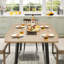 Metal Base Dining Table