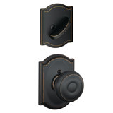 Georgian Interior Knob and Single Cylinder Deadbolt Thumbturn Set (Exterior Portion Sold Separately)