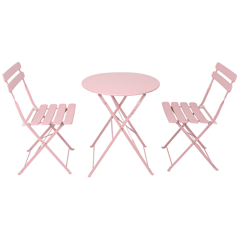 Ensemble de 3 chaises bistro pour terrasse et balcon
