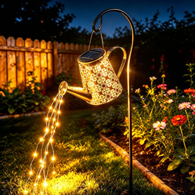 Solar Watering Can Outdoor Lights for Yard, Lawn, Pathway Christmas Decor