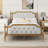 Upholstered Platform Bed with Headboard-367870349-367493764