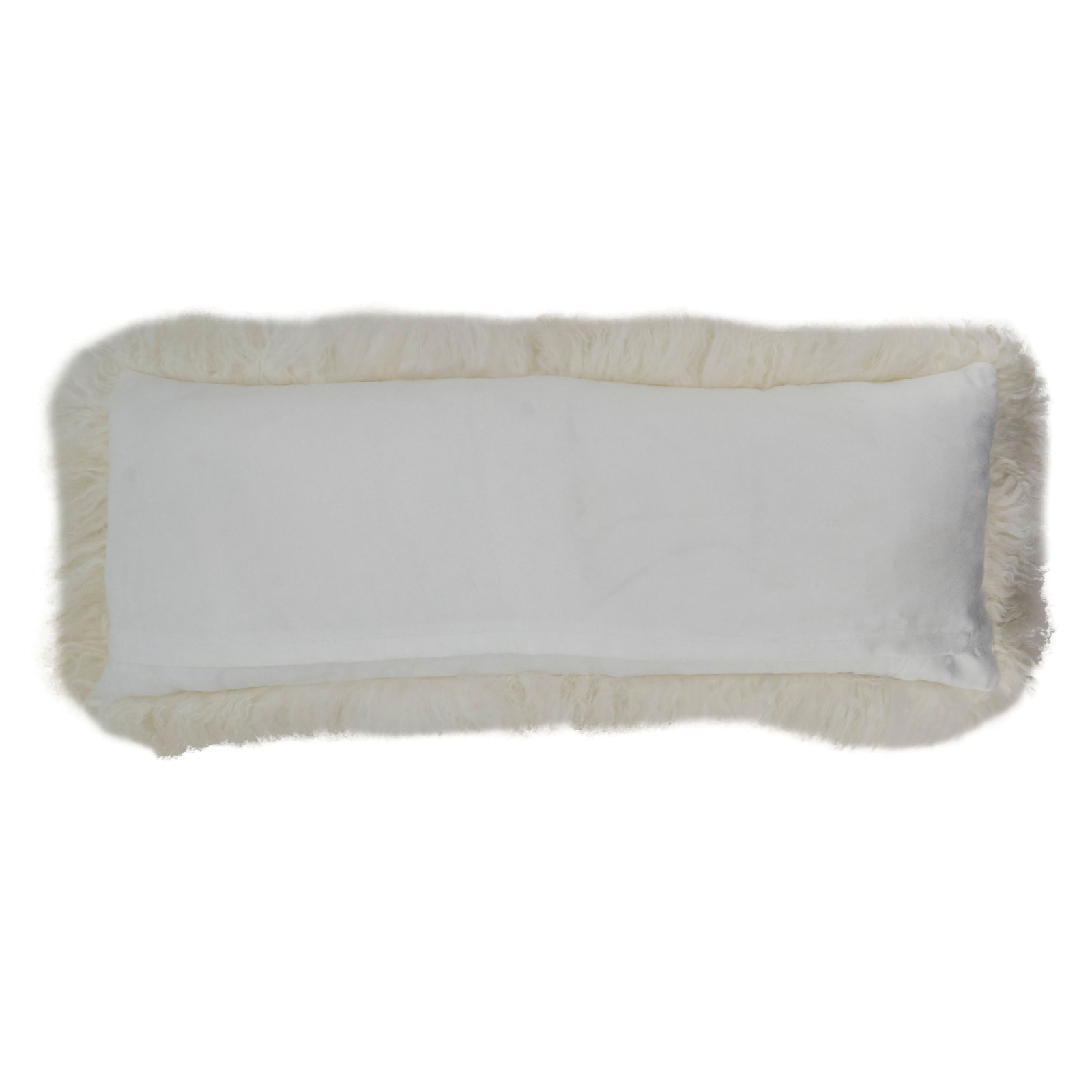 Iyana Wool Lumbar Throw Pillow, Ivory, 14"H x 36"W