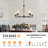 5-Lights Dimmable Linear Chandelier